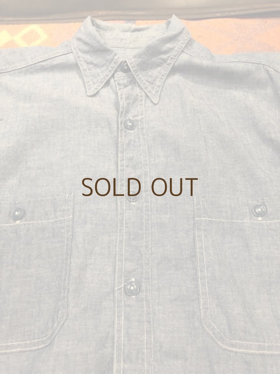 画像2: 40s US.NAVY. Chambray Shirt (2)