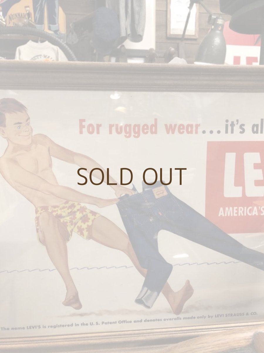 画像2: Early 50s LEVIS  Cardboard Sign (2)