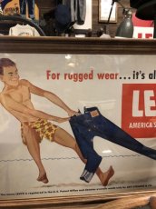 画像2: Early 50s LEVIS  Cardboard Sign (2)