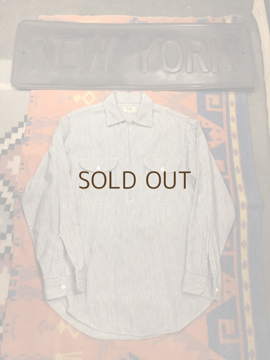 画像1: 50s Lee Half Zip  Work Shirt  Size 14-14 1/2 (1)