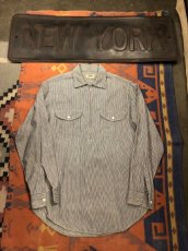 画像1: 50s Lee Half Zip  Work Shirt  Size 14-14 1/2 (1)