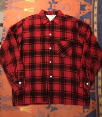 画像1: 50s HARLEY  Print Flannel (1)