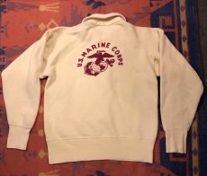 画像1: 50s US.MC  Half Zip  染込みバックプリント (1)