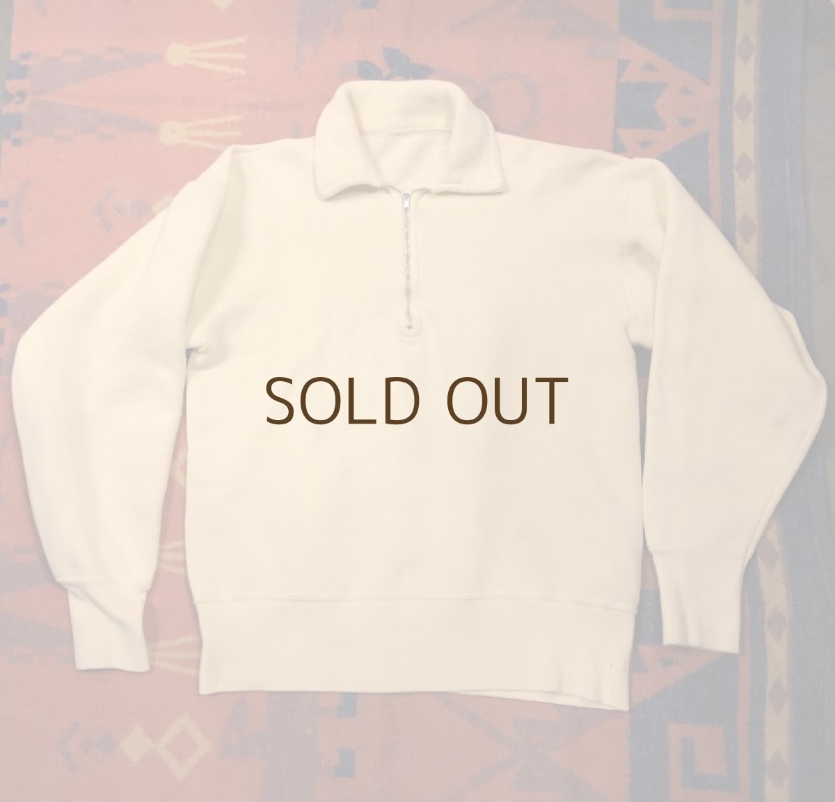 画像5: 50s US.MC  Half Zip  染込みバックプリント (5)