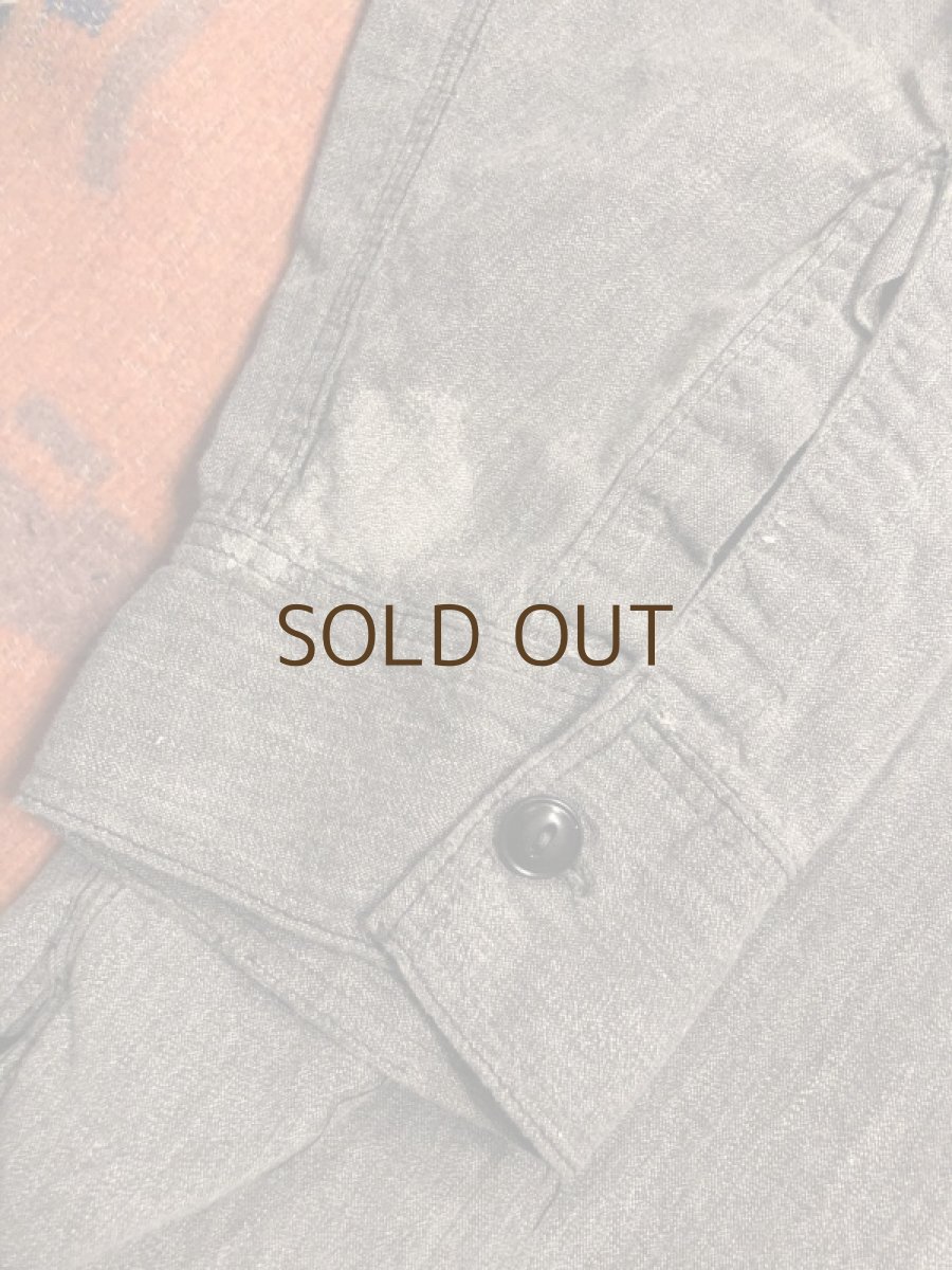 画像5: 40s Sturdy Oak  Black Chambray  Half Zip (5)