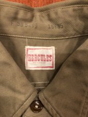 画像3: ~50s Hercules コットン・ツイル　Work Shirt  Size 15 1/2 (3)