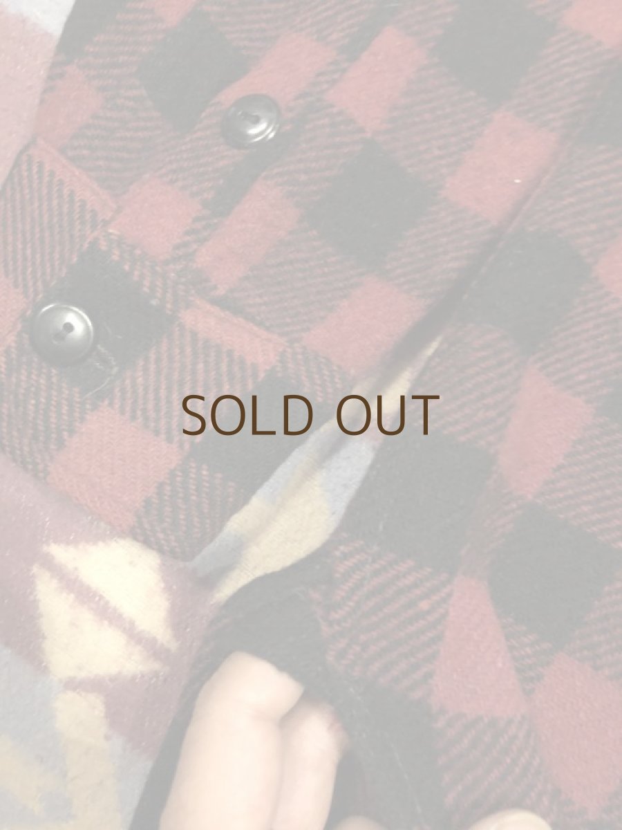 画像5: 3~40s Montgomery Ward  Half Zip  Wool Shirt (5)