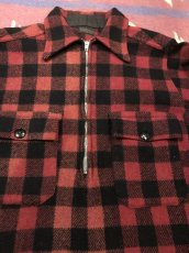 画像2: 3~40s Montgomery Ward  Half Zip  Wool Shirt (2)