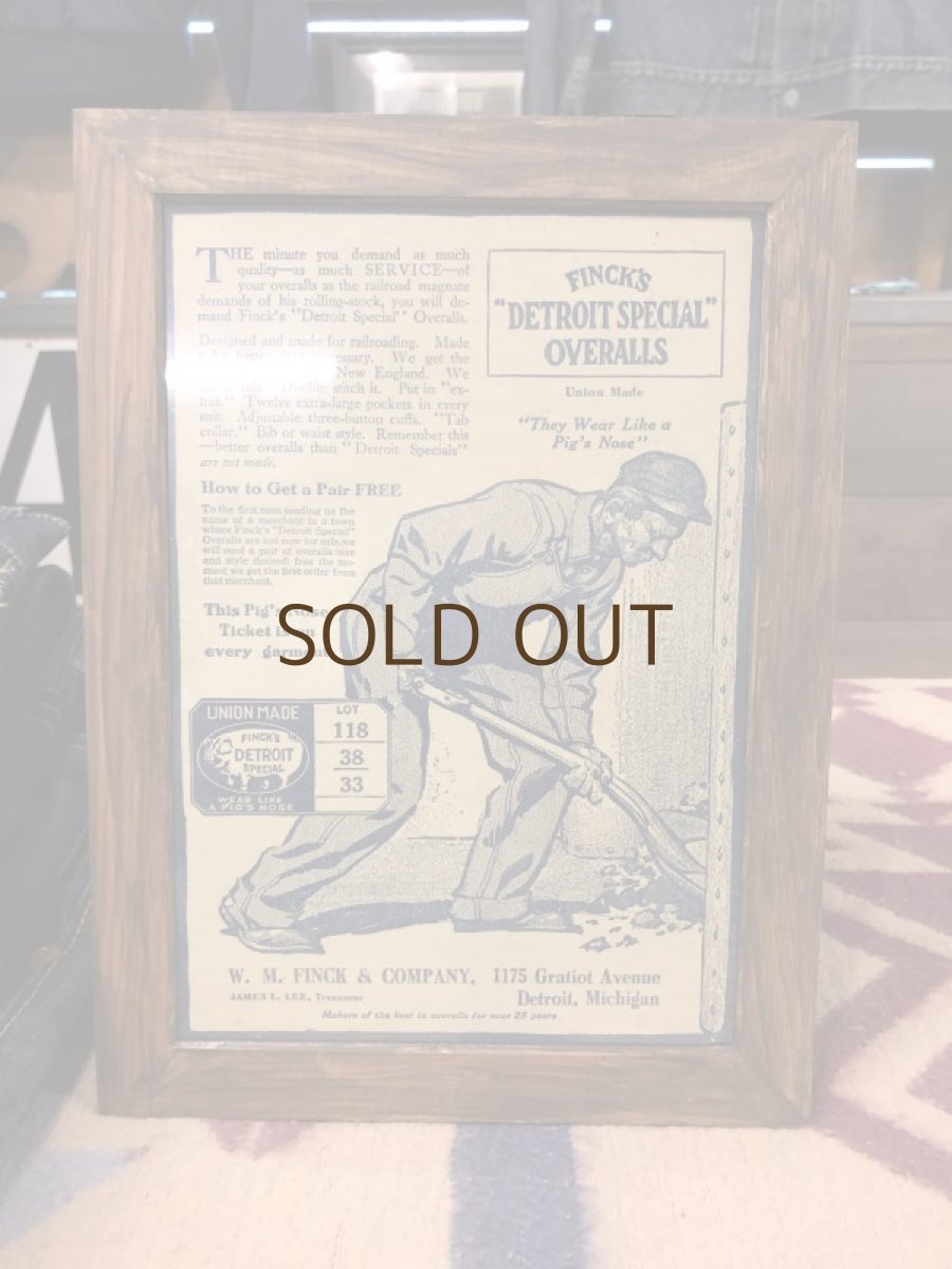 画像1: 1910s  Finck's Overall  Advertising (1)