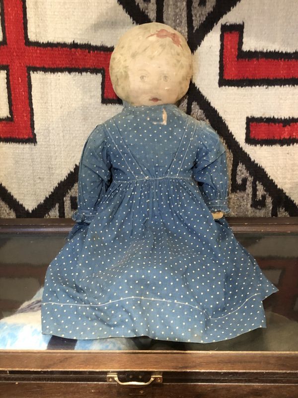 画像1: 1900~10s  Indigo Dot Doll   (1)